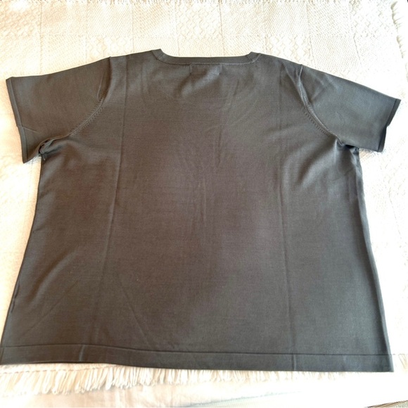 Jones New York Sweater Grey Silk Blend Pullover Short Sleeves Soft Plus size 2X - Picture 10 of 14
